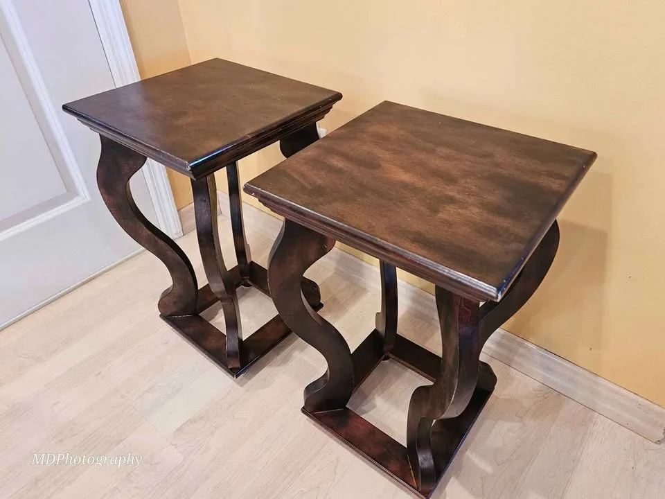 MOVING SALE Twin Wood End Tables image indicator(5)