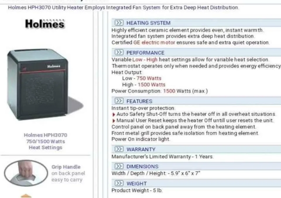 Holmes heater image indicator(3)