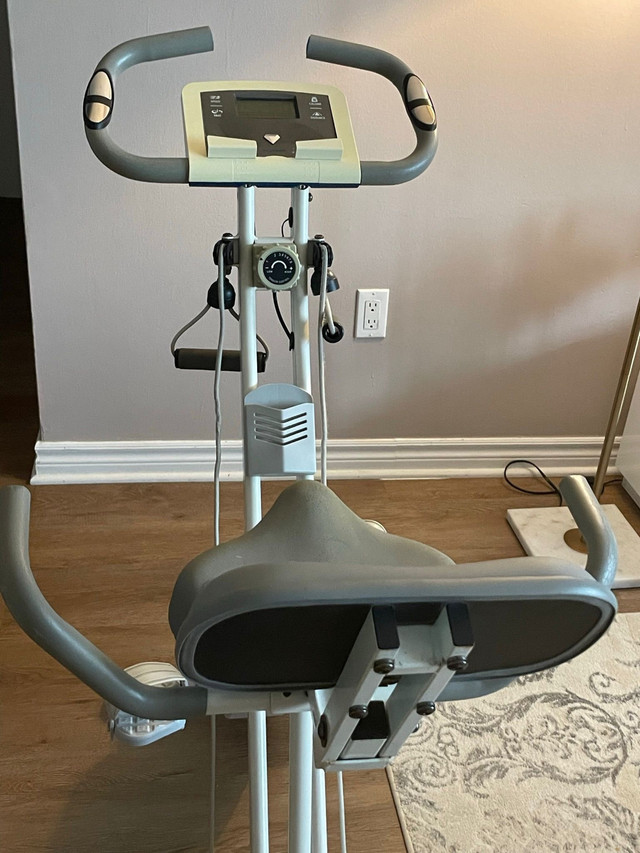 Foldable Exercise Bike w/ Backrest + Heart-Rate Grips - photo 4