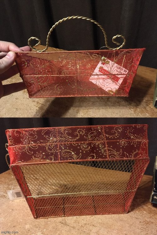 CELEBRATE IT CHRISTMAS BASKET & METAL TRAY - photo 4