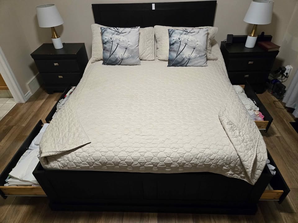 Bedroom set (IKEA Queen Bed with storage) - photo 2