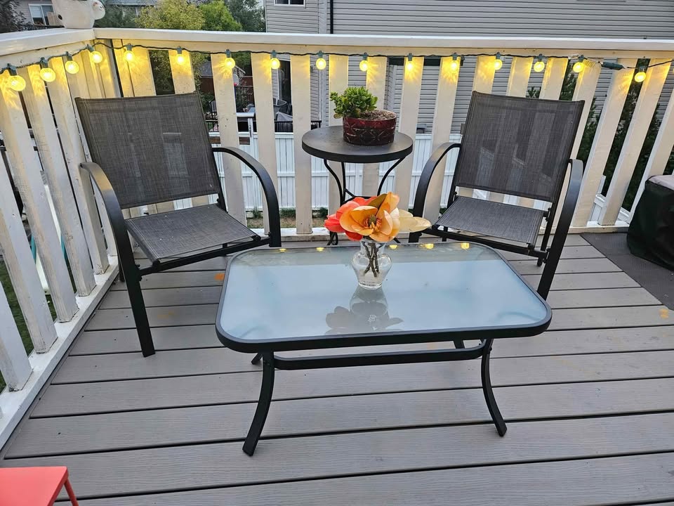 Patio Set – Chairs, Love seat & Glass Table - photo 2