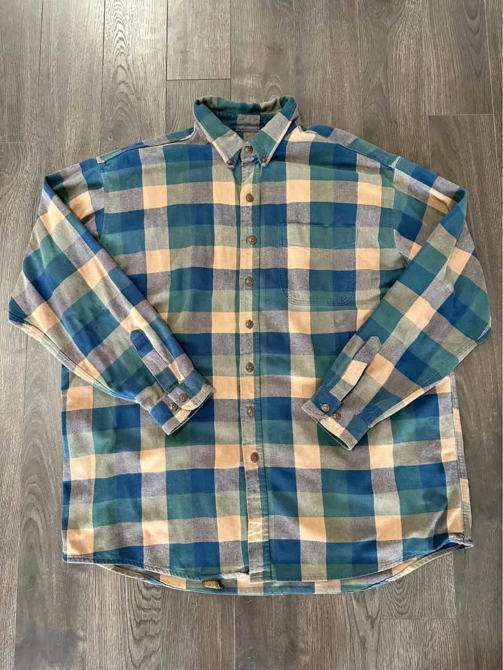 St. John’s Bay Green Checkered Flannel thumbnail