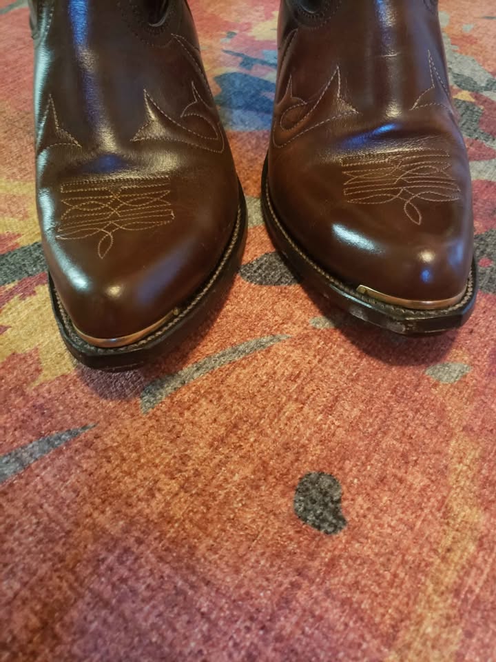 Vintage Leather Men's Cowboy Boots - photo 2