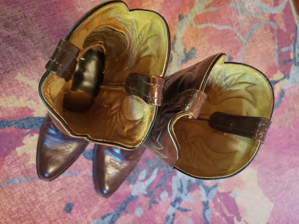 Vintage Leather Men's Cowboy Boots image indicator(5)