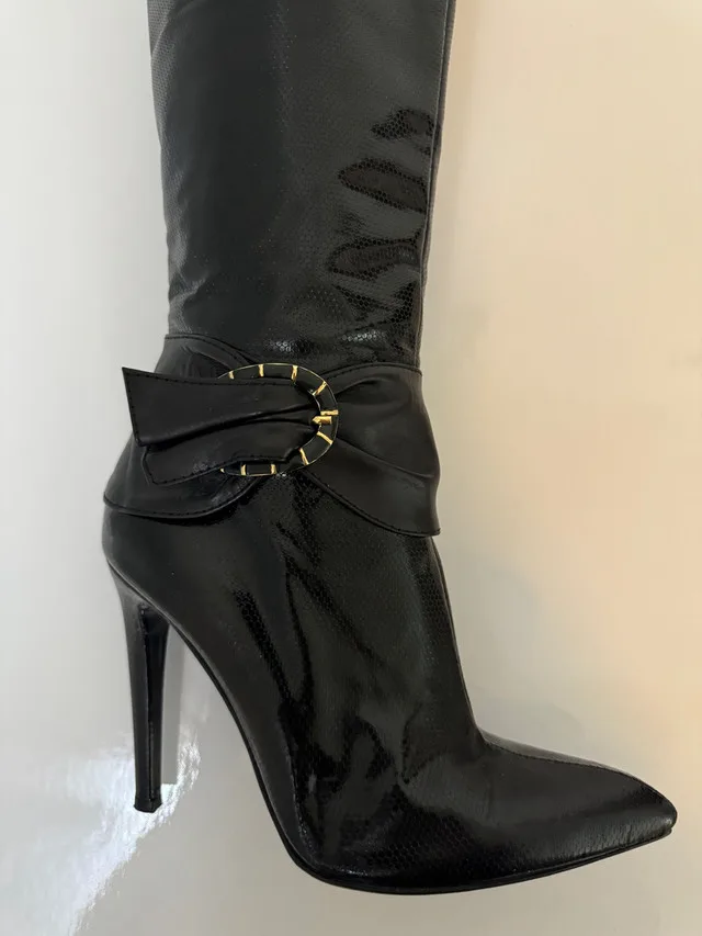 Italian Black leather boots