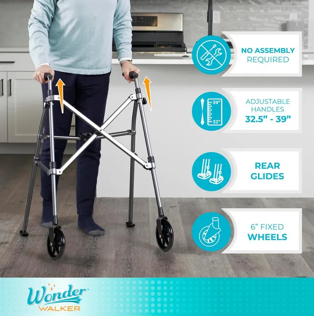 Stander Wonder Walker – Lightweight Foldable Rolling Walker image indicator(6)