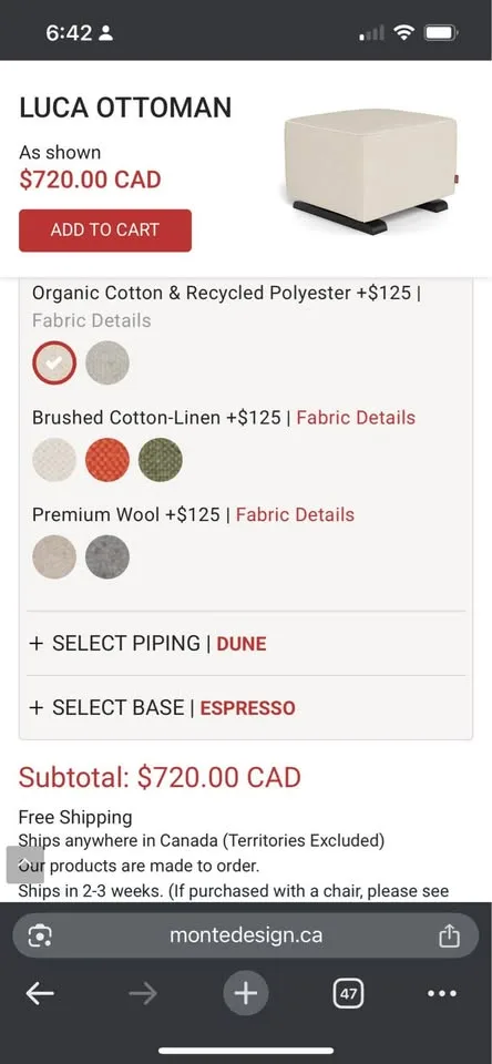 Monte Luca Ottoman / Coastal Cream image indicator(4)