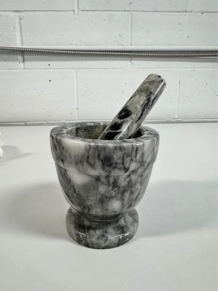 Marble Mortar & Pestle – Heavy Duty (5.5” Tall) thumbnail