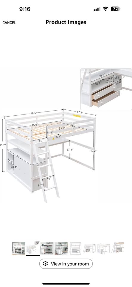 Loft bed full size - photo 2