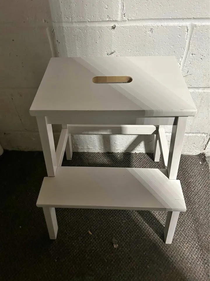 IKEA BEKVÄM step stool in solid white thumbnail