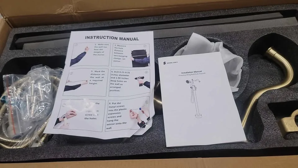 Cisy Floor Mounted Clawfoot Tub Faucet image indicator(6)