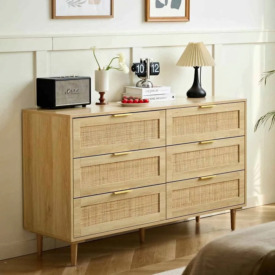Aimara Rattan 6-Drawer Dresser thumbnail