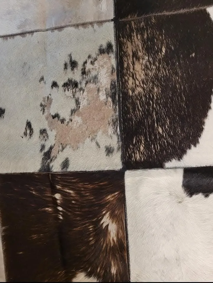 Cow hide mat from squares image indicator(3)