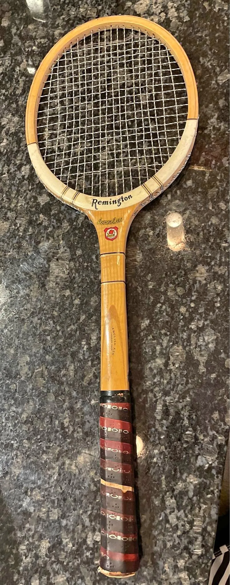 Vintage Remington “Leventus” wooden tennis racquet