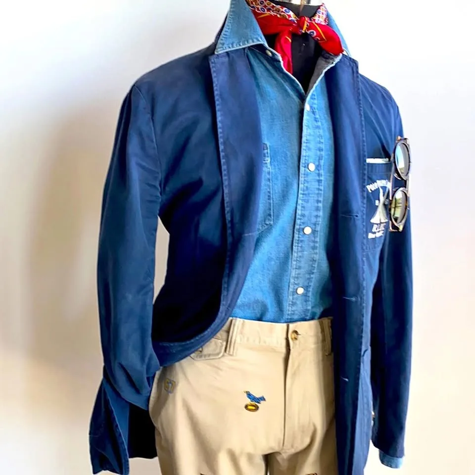 PRL Kakki Embroidered SlimFit Trouser NWT 34/30 thumbnail