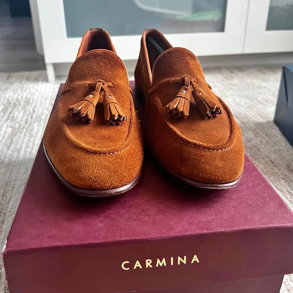 Men's Tassel Loafers - Rich Brown Suede thumbnail