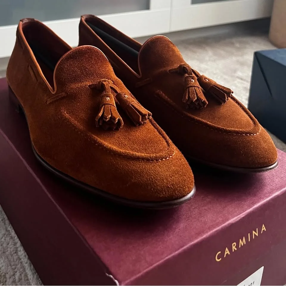 Men's Tassel Loafers - Rich Brown Suede image indicator(2)