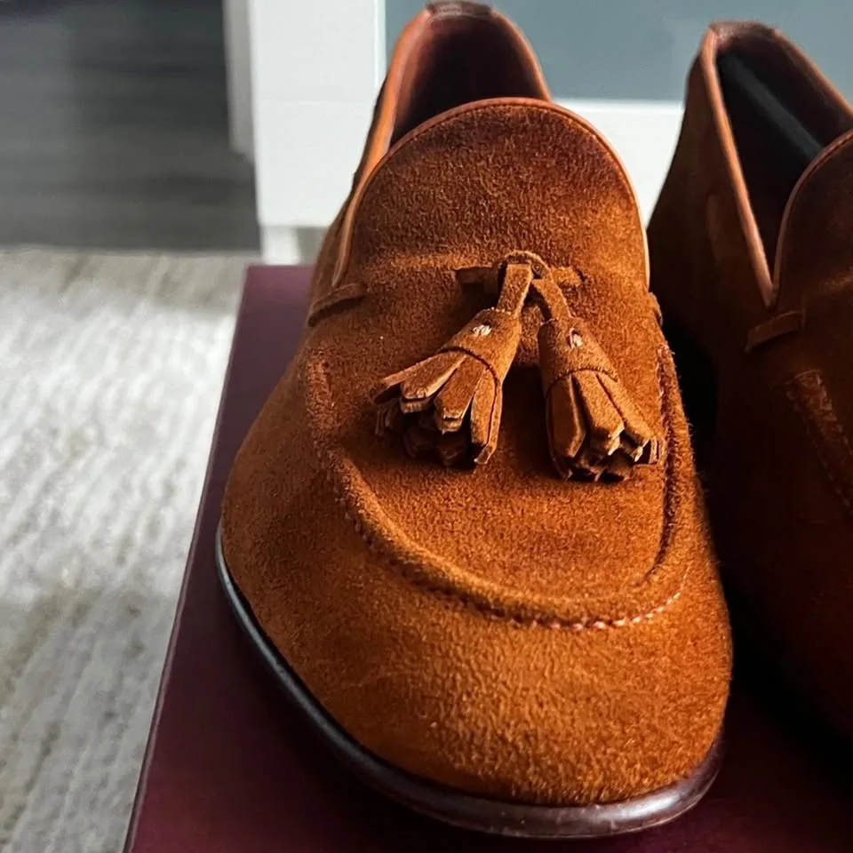 Men's Tassel Loafers - Rich Brown Suede image indicator(4)