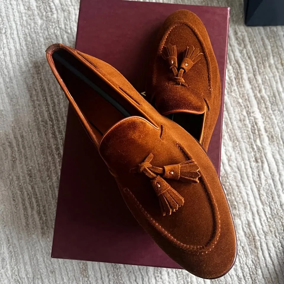 Men's Tassel Loafers - Rich Brown Suede image indicator(6)