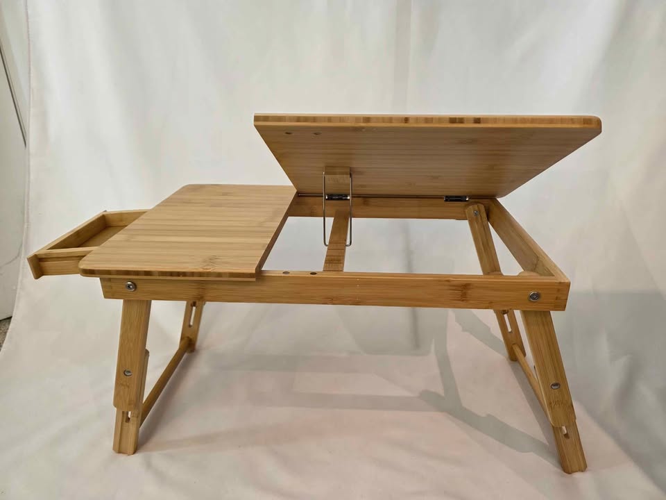 SONGMICS Adjustable Bamboo Laptop Table – Brand New - photo 3
