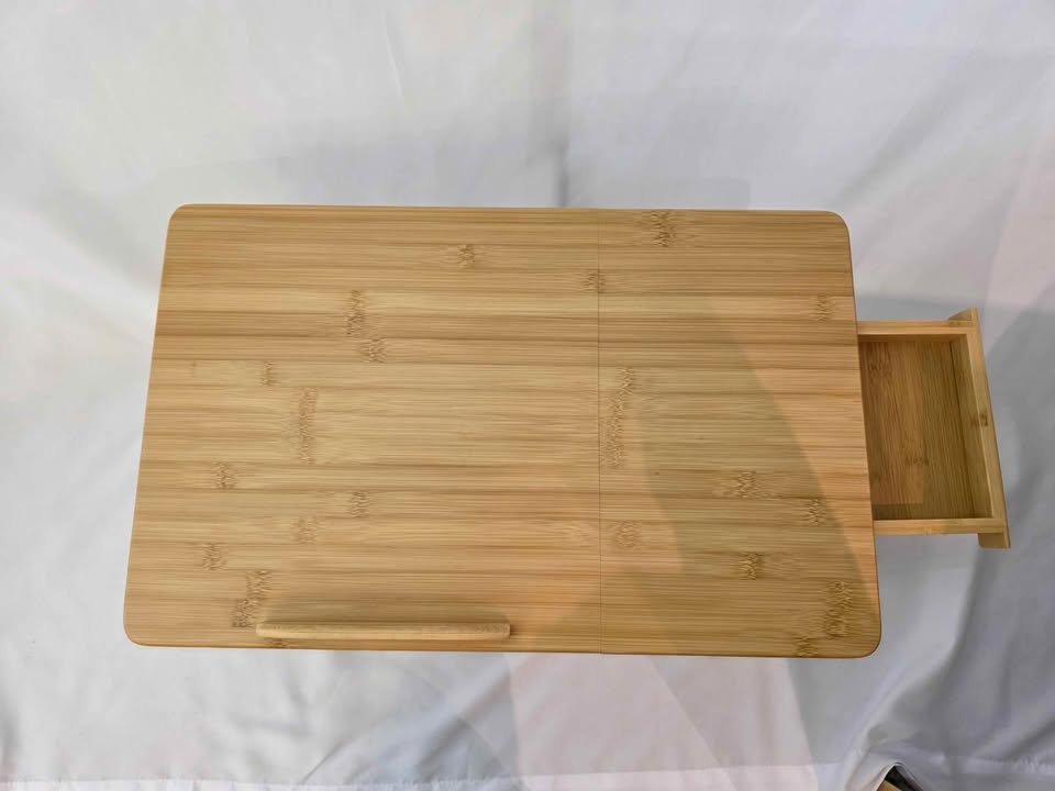 SONGMICS Adjustable Bamboo Laptop Table – Brand New - photo 4