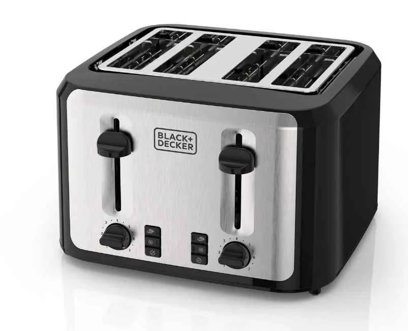 Black+Decker 4-Slice Toaster, Stainless Steel/Black image indicator(5)