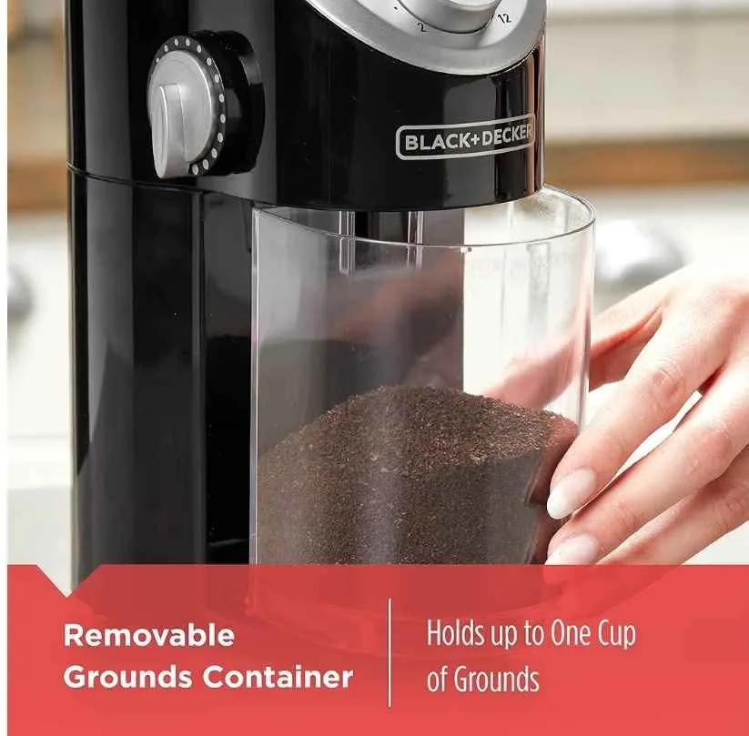 BLACK+DECKER Burr Mill Coffee Grinder CBM310BD image indicator(8)