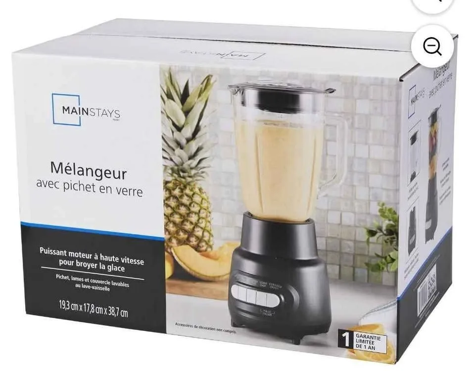 Mainstays 5 Speed Glass Jar Blender 48 Oz Black image indicator(2)