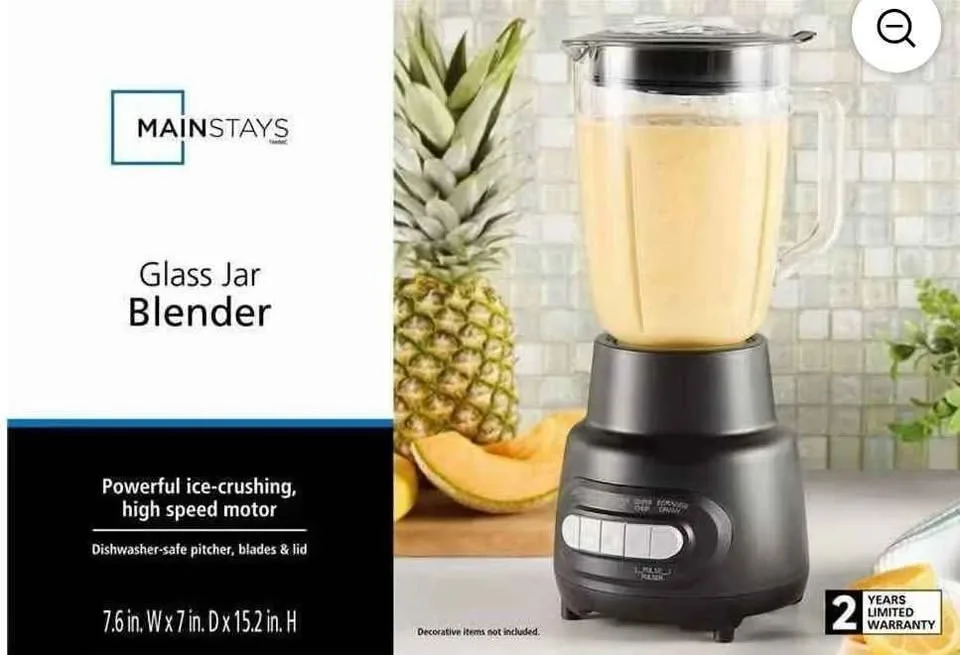Mainstays 5 Speed Glass Jar Blender 48 Oz Black image indicator(4)