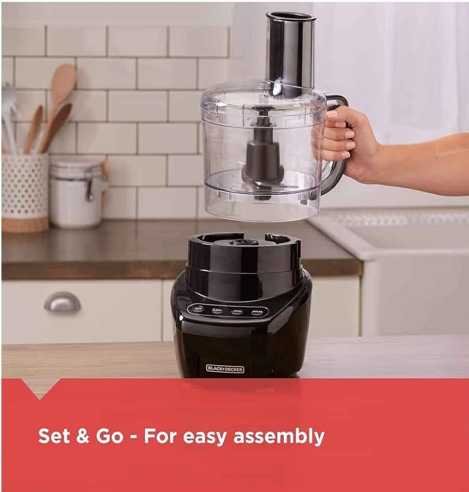 BLACK+DECKER 3-in-1 8-Cup Food Processor, Black 450W - photo 2
