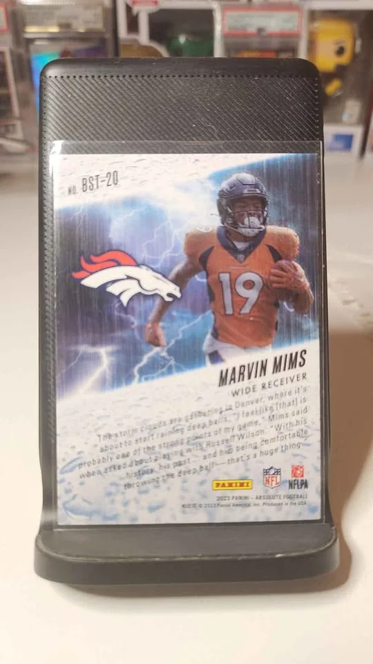 2023 Panini Absolute - By Storm Marvin Mims #BST-20 (RC) image indicator(2)