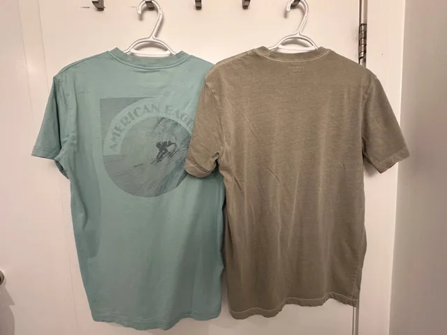 American Eagle Men’s T-Shirts – Light Green & Blue – Size XSTP image indicator(2)
