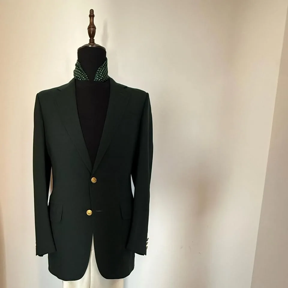 Classic Green Blazer with Gold Buttons 52R image indicator(4)