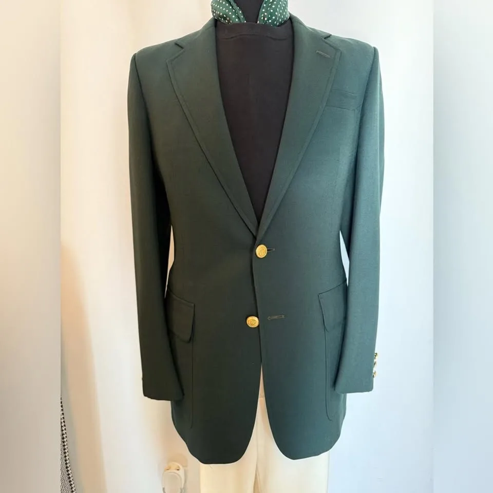 Classic Green Blazer with Gold Buttons 52R image indicator(6)