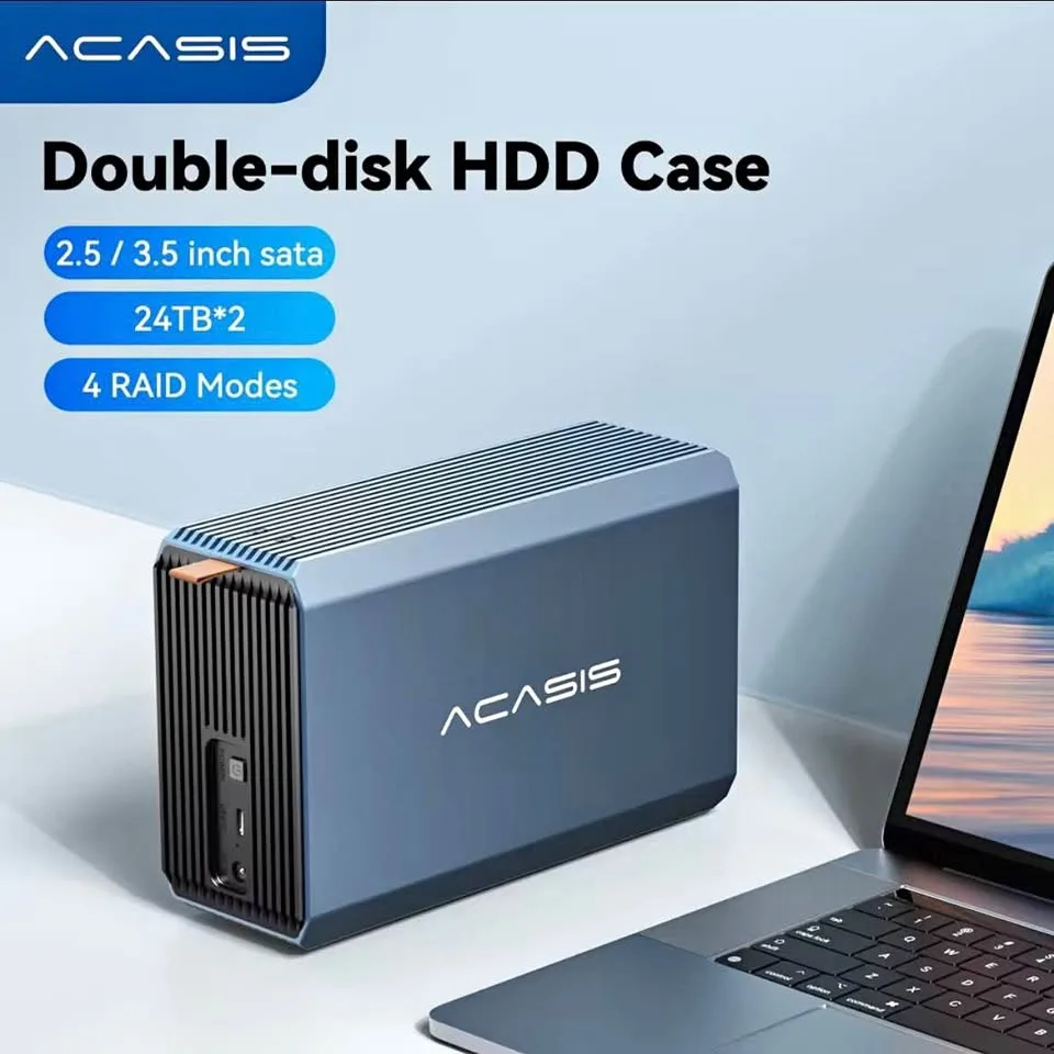 Acasis Dual Bay HDD/SSD Case 3.5/2.5 Inch SATA TO USB thumbnail