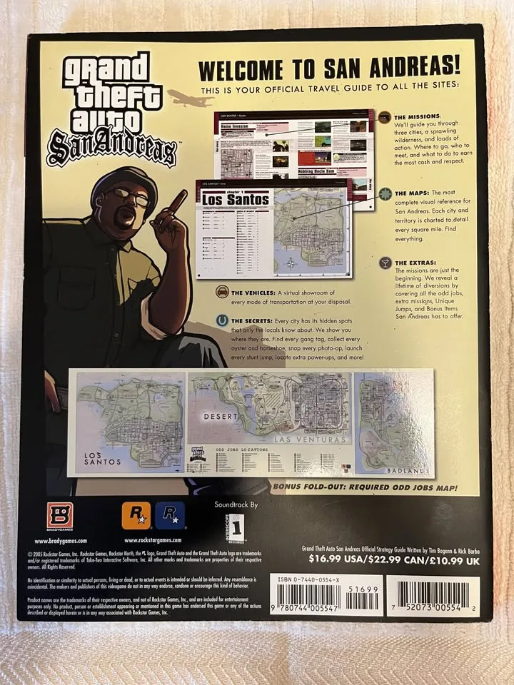 Grand Theft Auto San Andreas - Brady Games Guide *Map Included* image indicator(2)