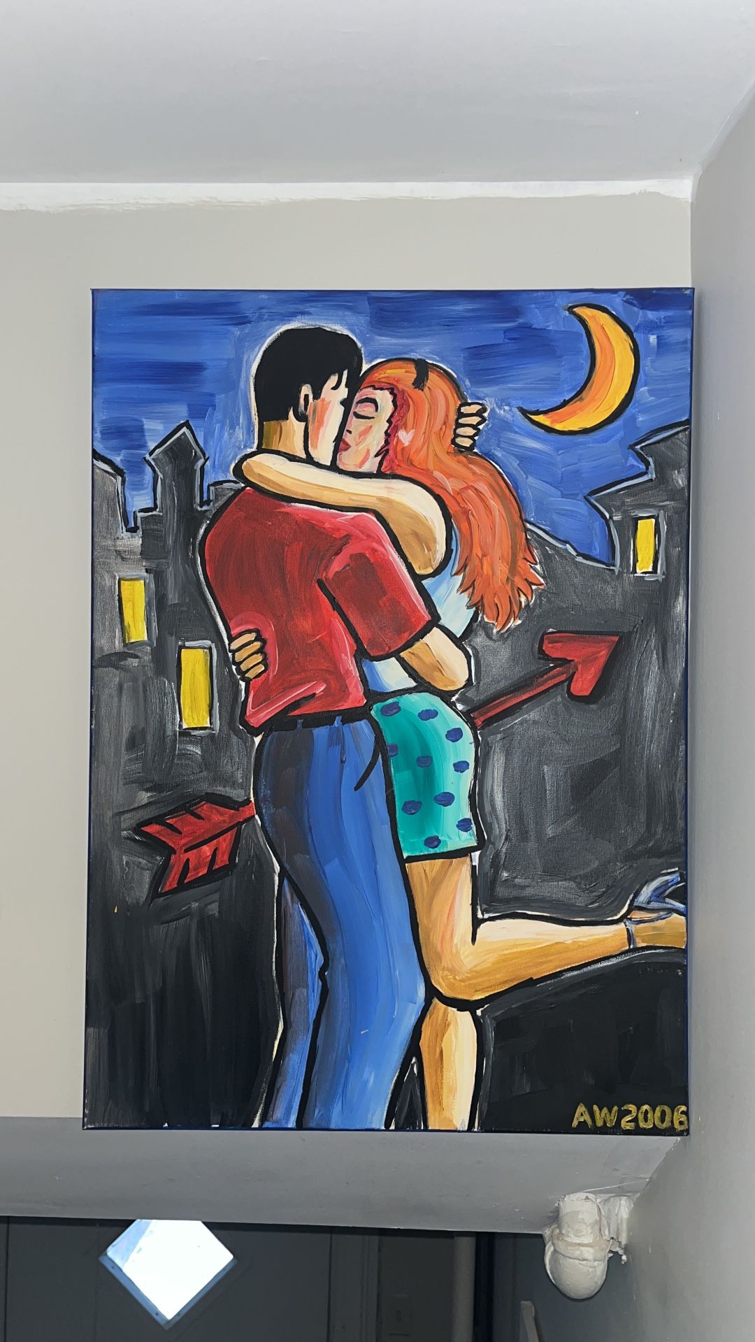 ART: Couple Hugging And kissing