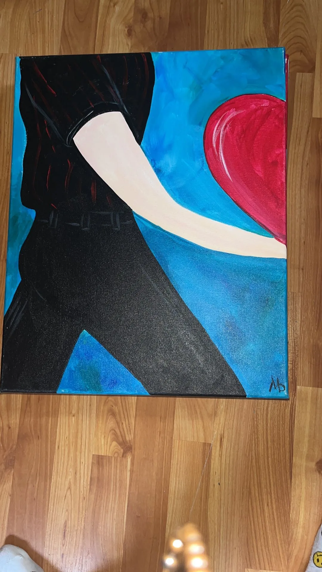 ART: Painting - Couple holding hand with heart image indicator(2)