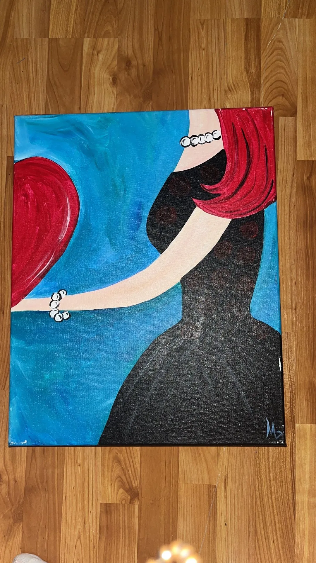 ART: Painting - Couple holding hand with heart image indicator(3)