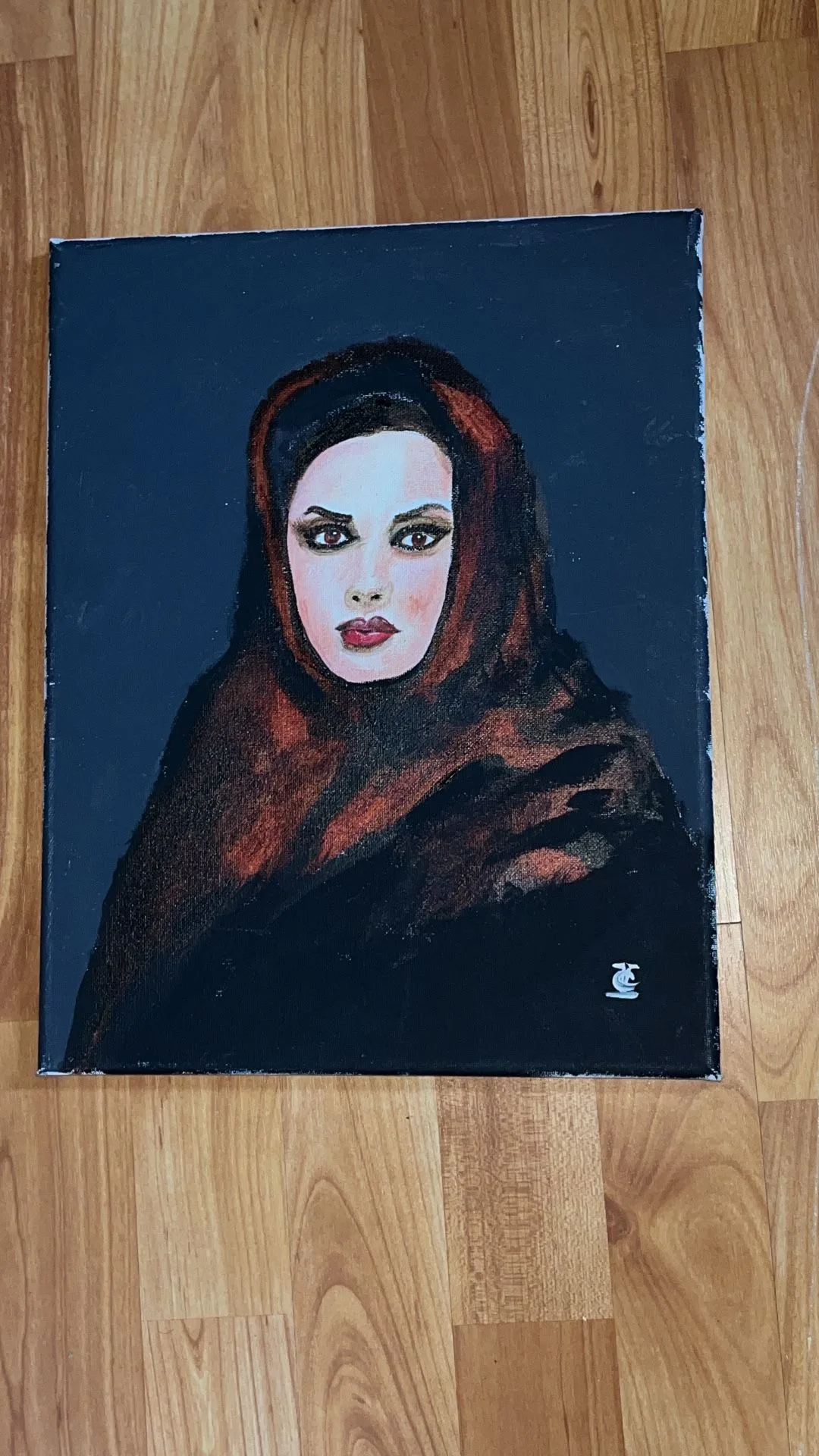 ART: Painting of woman in red scarf image indicator(2)