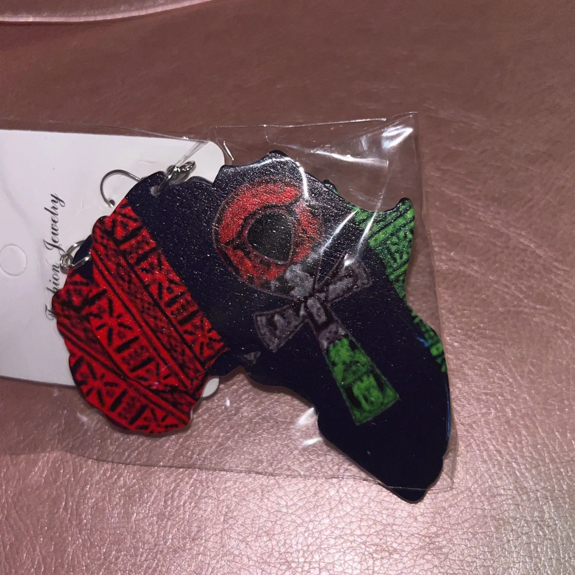 Wooden Ankh African Earrings thumbnail