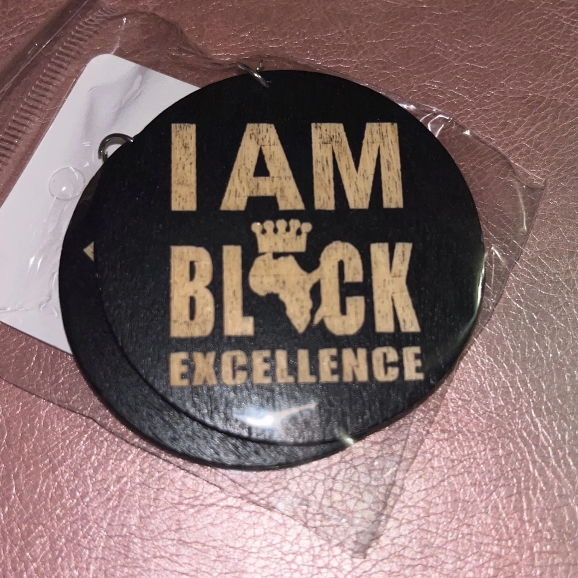 Wooden Earrings - Black Excellence thumbnail