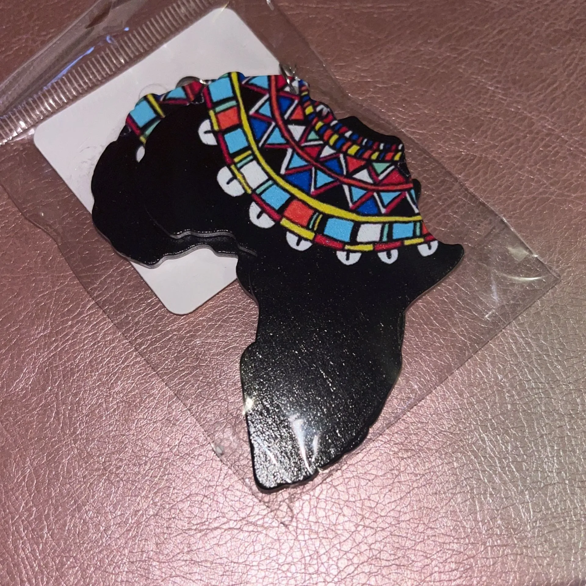 Wooden Africa Earrings thumbnail