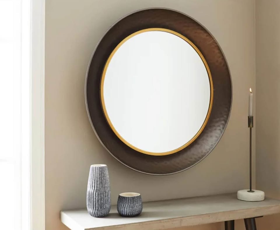 Structube Anaya Round Wall Mirror – 35” Mint Condition - photo 5