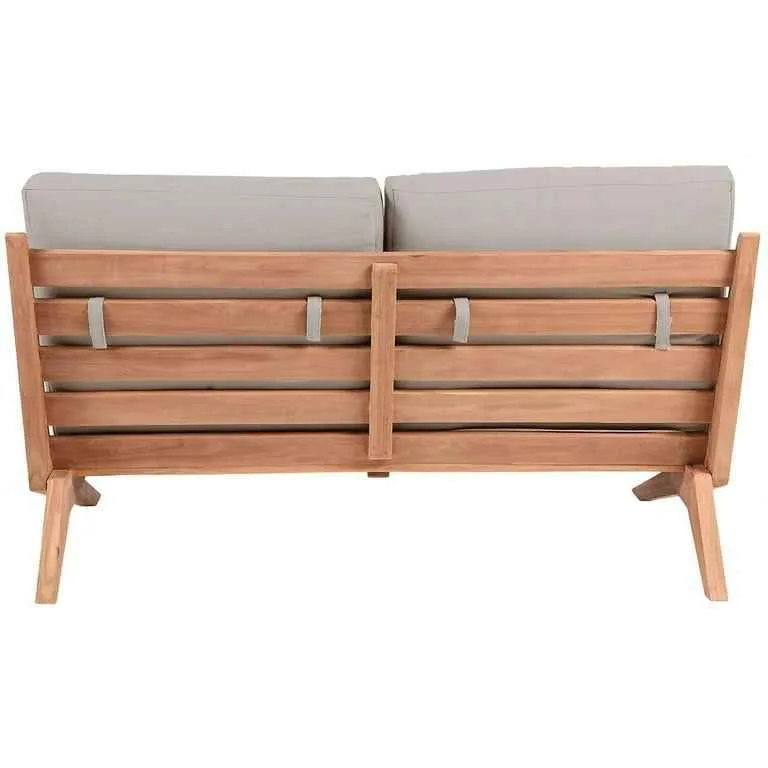 Meridian Furniture Tahiti Grey Water Resisting Outdoor Loveseat image indicator(2)