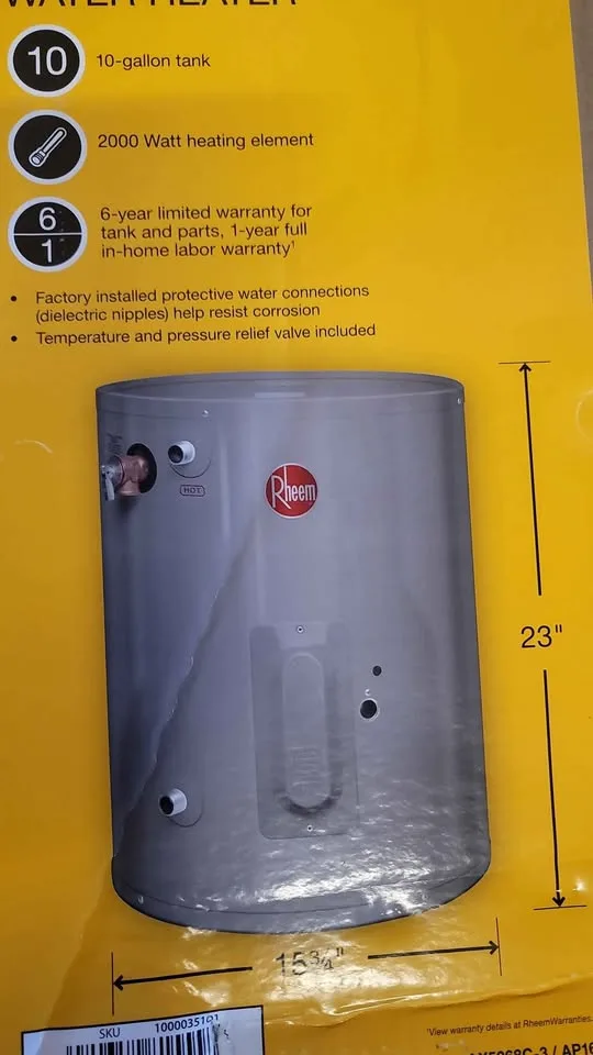 Rheem Performance 10 Gal. Compact 2000-Watt Single Element image indicator(2)