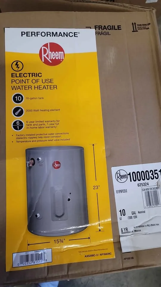 Rheem Performance 10 Gal. Compact 2000-Watt Single Element image indicator(4)