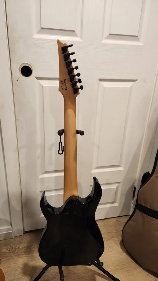 $500 Ibanez Gio GRG7221QA 7-String Electric Guitar image indicator(7)