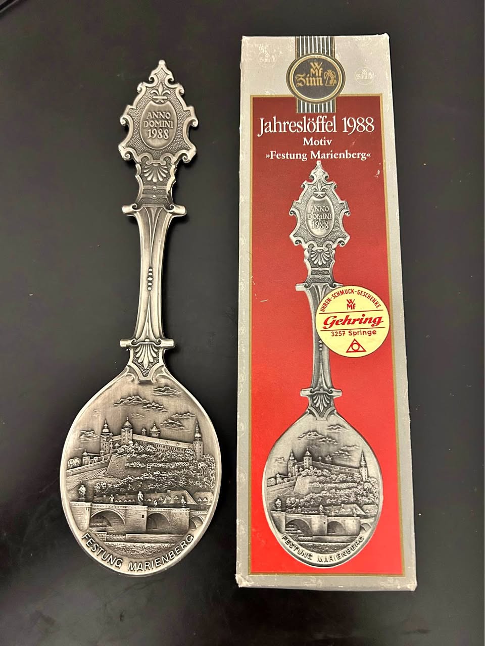 WMF Jahreslöffel 1988 – Festung Marienberg Pewter Spoon